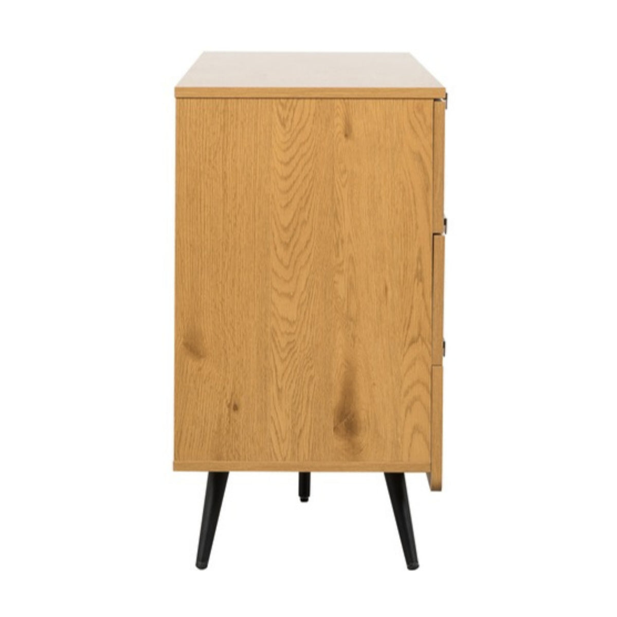 Jinan 120cm Dresser Chest of 6 Drawers Oak, side view