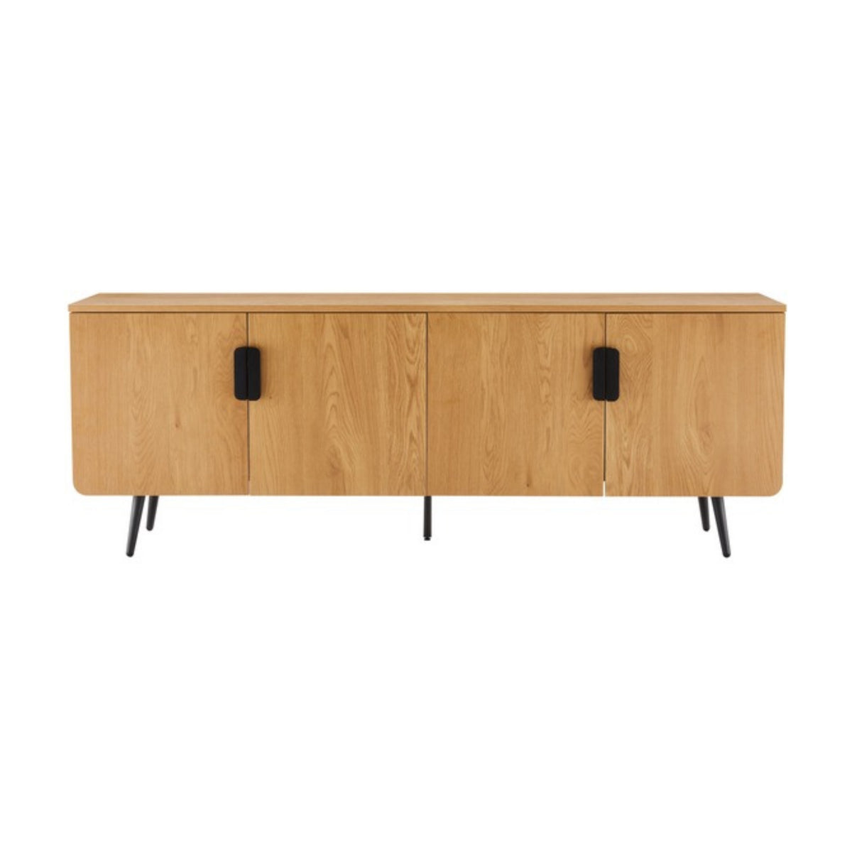 Jinan 160cm ETU Entertainment TV Unit Oak, front view on a white background