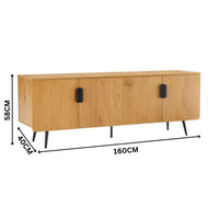 Jinan 160cm ETU Entertainment TV Unit Oak — dimensions diagram