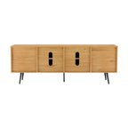 Jinan 160cm ETU Entertainment TV Unit Oak, rear view with cable openings