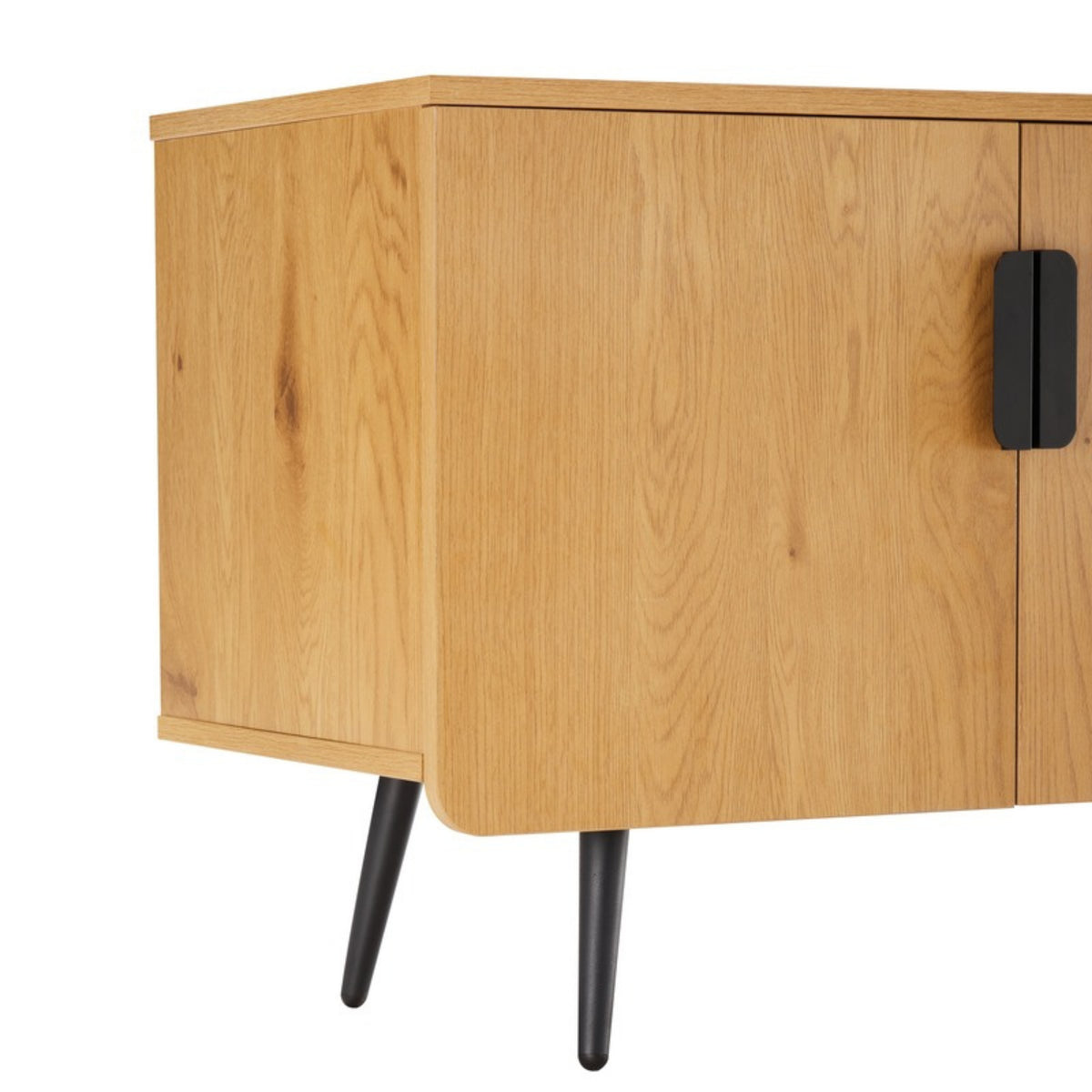 Jinan 160cm ETU Entertainment TV Unit Oak, side view