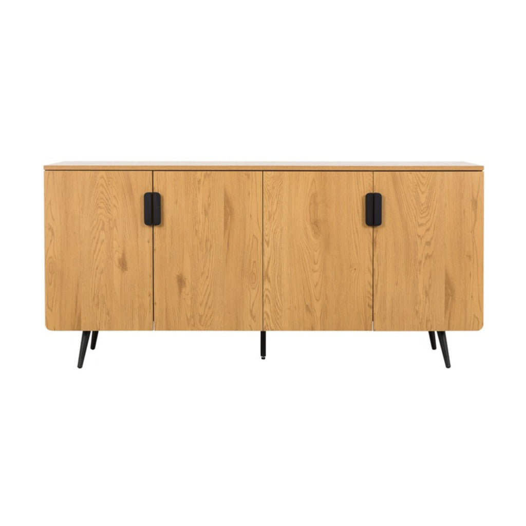 Jinan 160cm Sideboard Buffet Table Oak, front view on a white background