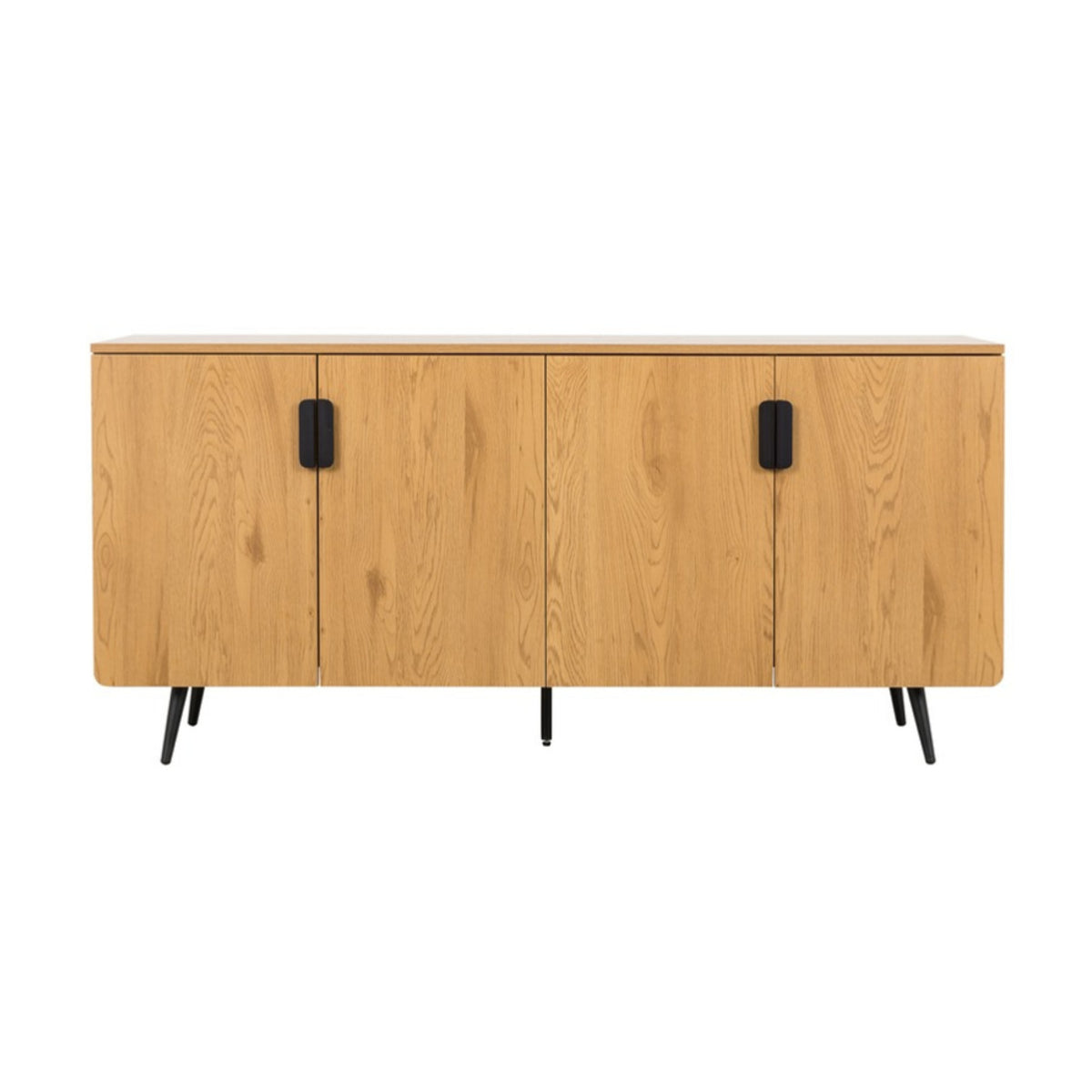 Jinan 160cm Sideboard Buffet Table Oak, front view on a white background
