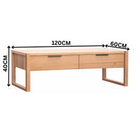 Jindy 120cm Coffee Table Natural Oak