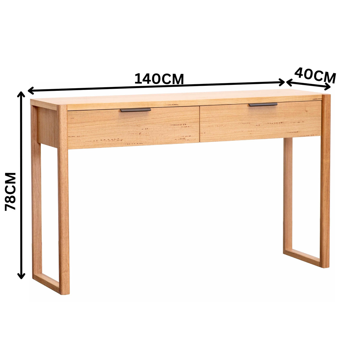 Jindy 140cm Console Table Natural Oak