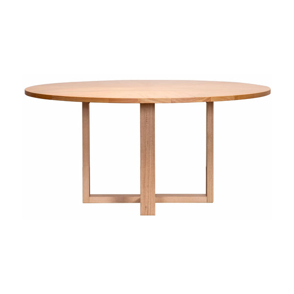Jindy 160cm Round Dining Table Natural Oak
