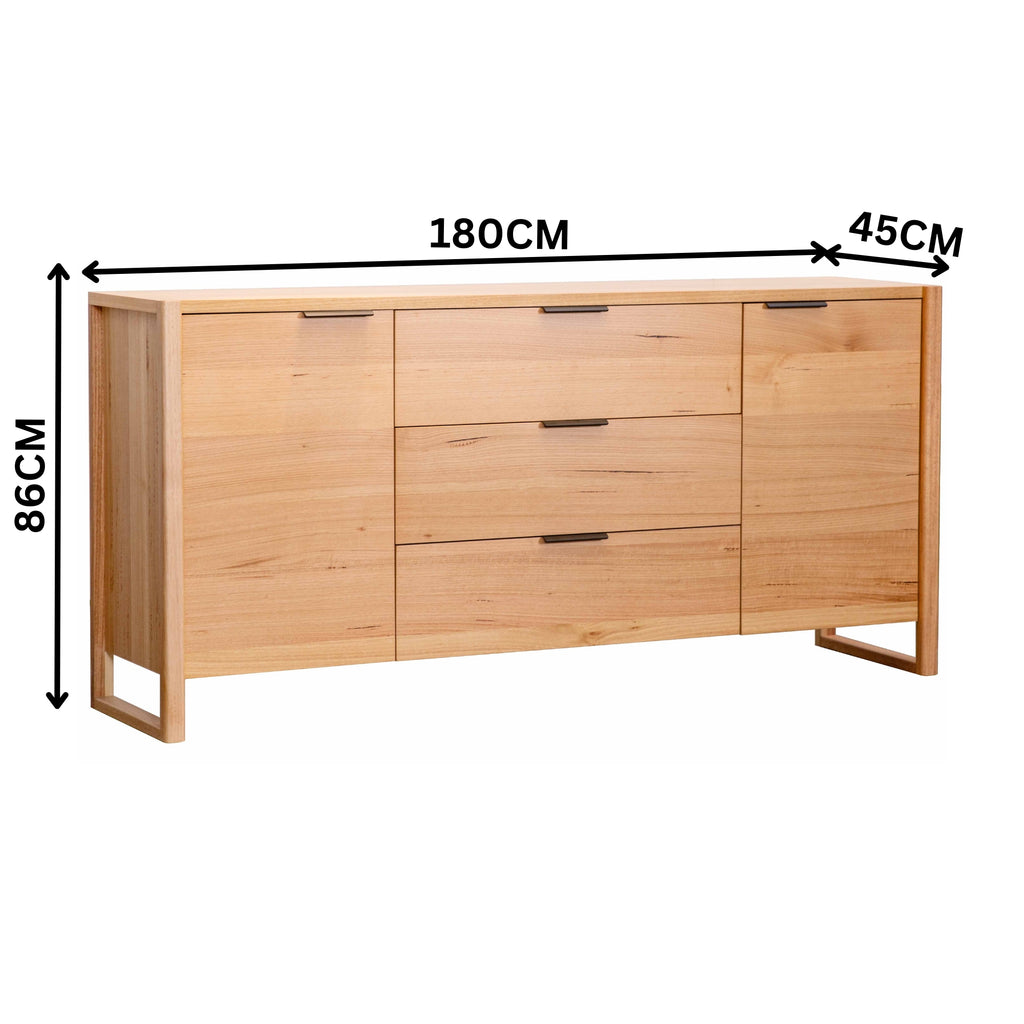 Jindy 180cm Buffet Table Natural Oak