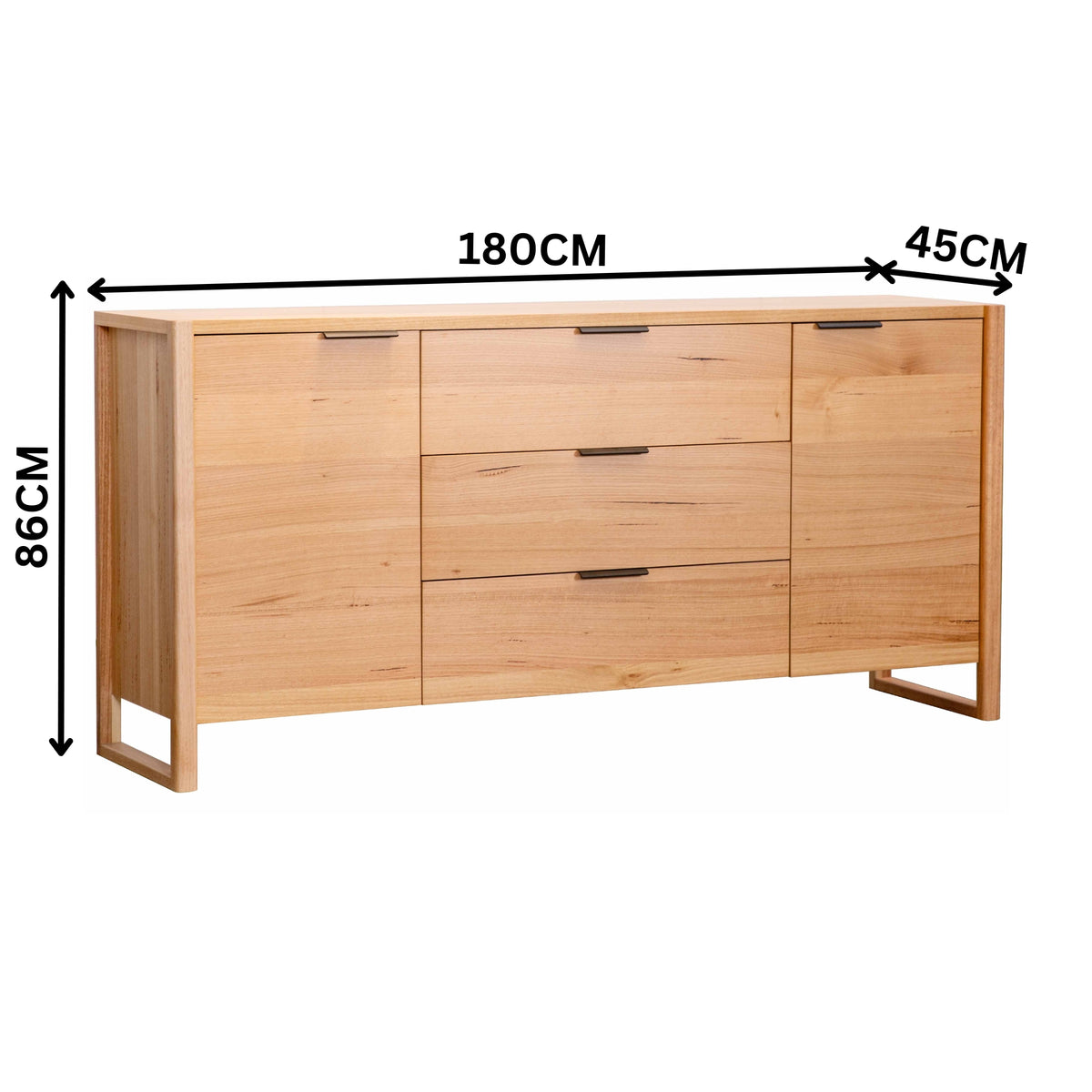Jindy 180cm Buffet Table Natural Oak