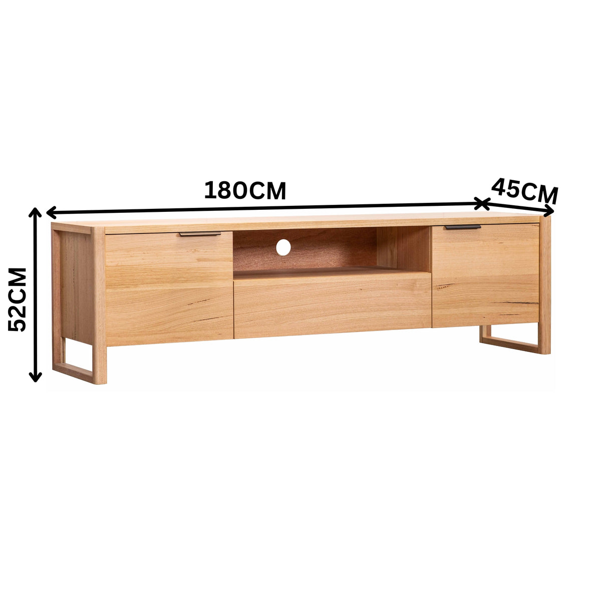 Jindy 180cm ETU Entertainment TV Unit Centre Natural Oak