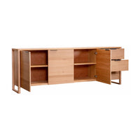 Jindy 240cm Buffet Table Natural Oak