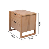 Jindy Bedside Table Natural Oak