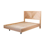 Jindy Queen Bed Frame Natural Oak