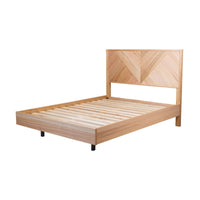 Jindy Queen Bed Frame Natural Oak
