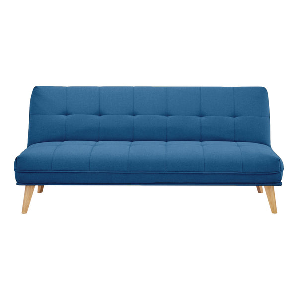 Jovie 3 Seater Fabric Sofa Bed Blue 