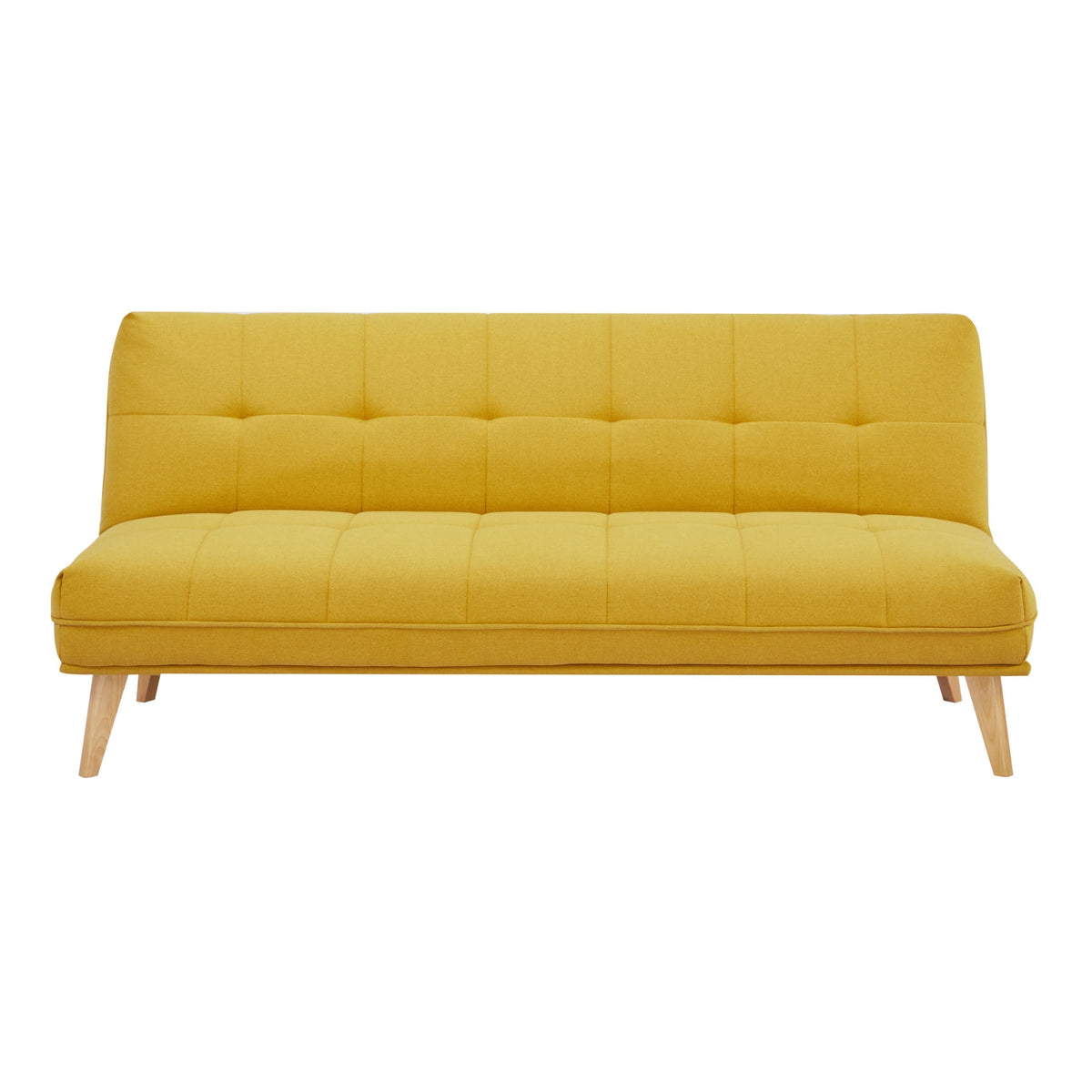 Jovie 3 Seater Fabric Sofa Bed Yellow 