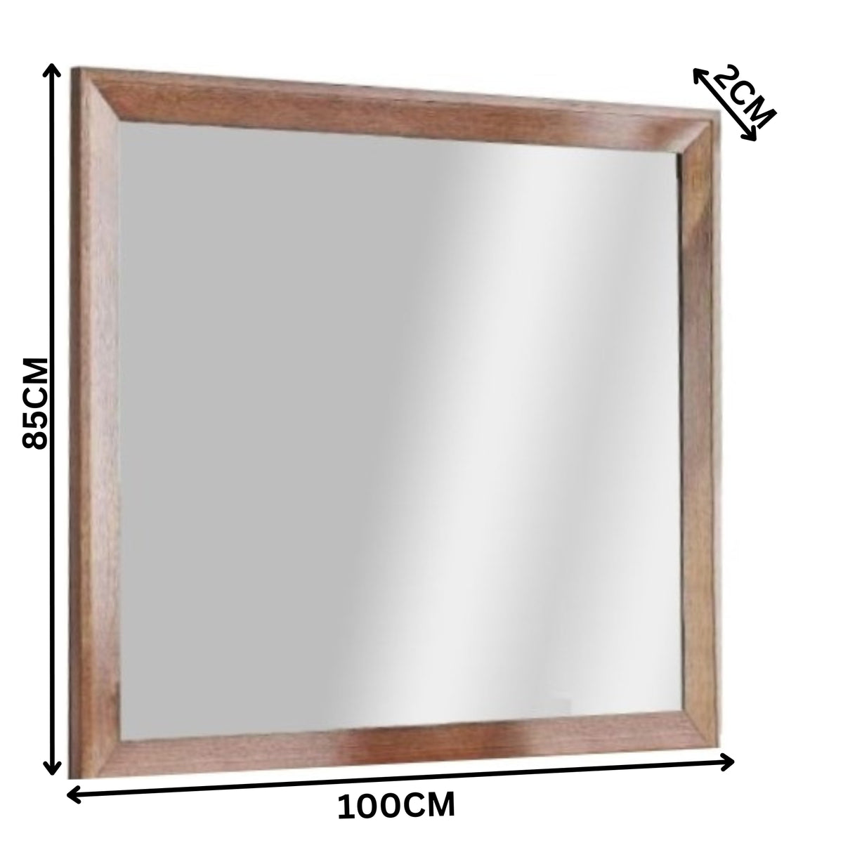 Joye Mirror for Dresser Brown