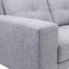 Juliet Fabric Chaise Sofa Grey Right
