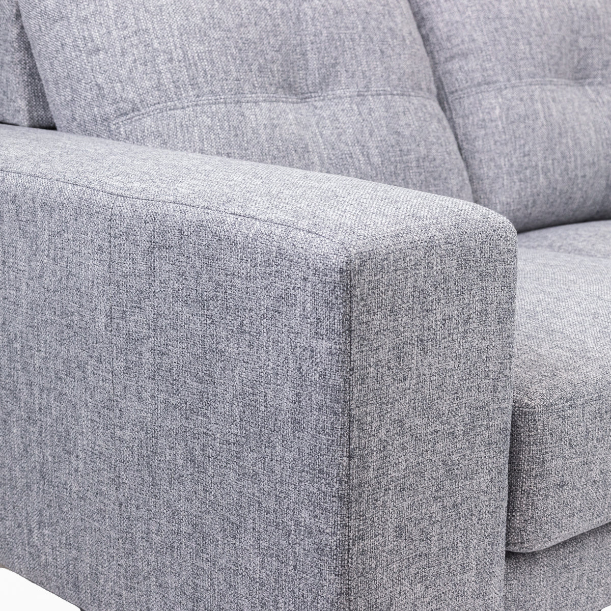 Juliet Fabric Chaise Sofa Grey Right