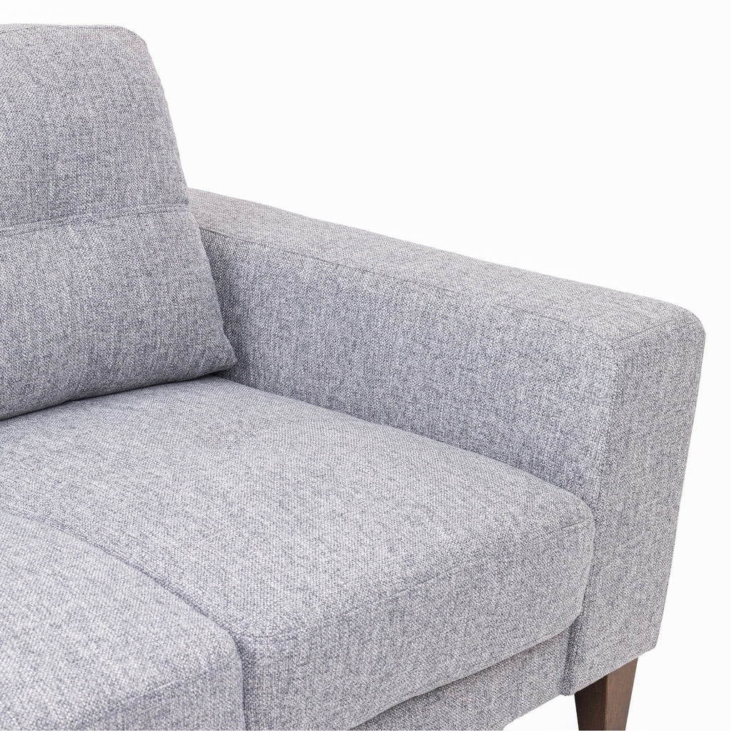 Juliet Fabric Chaise Sofa Grey Right