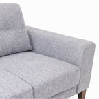 Juliet Fabric Chaise Sofa Grey Right