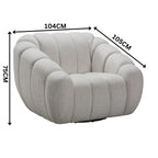Juno Swivel Armchair Fabric Chair Beige