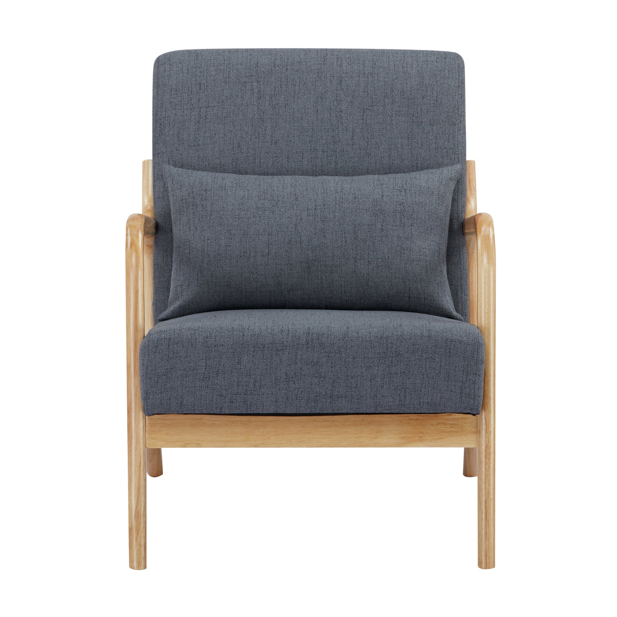 Kamden Pine Wood Armchair Charcoal 