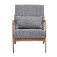 Kamden Pine Wood Armchair Grey 