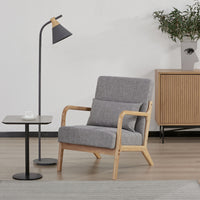 Kamden Pine Wood Armchair Grey 