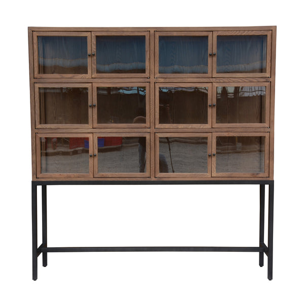 Kathmandu Large 175cm Storage Cabinet Grey