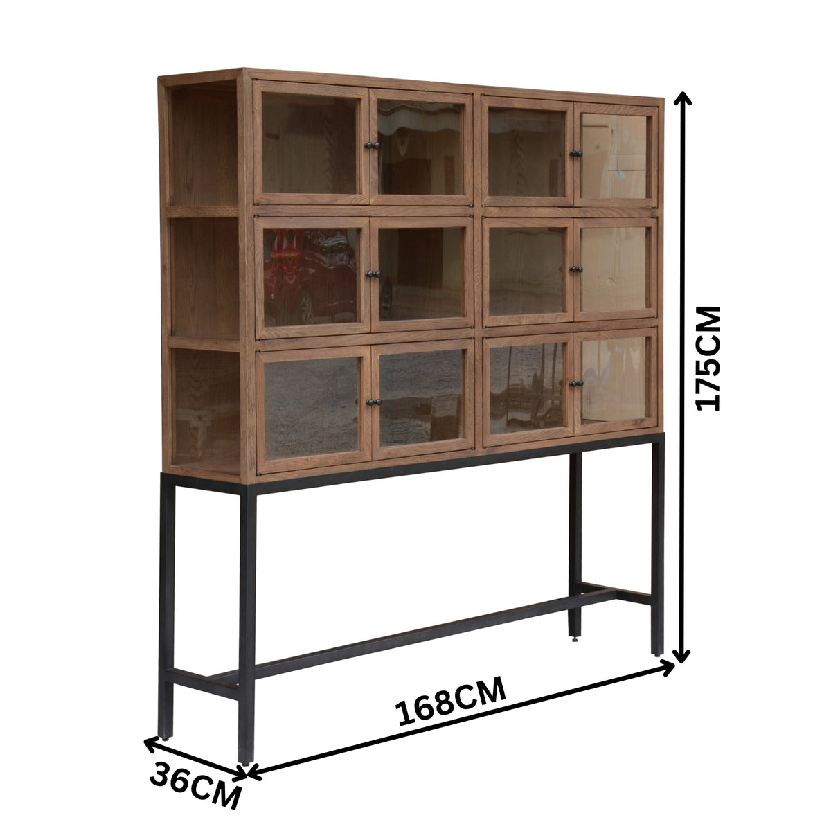 Kathmandu Large 175cm Storage Cabinet Grey