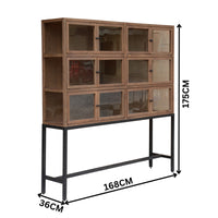 Kathmandu Large 175cm Storage Cabinet Grey