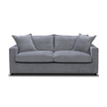 Kensington 2 Seater Fabric Sofa Pullout Bed Pewter Dark Grey