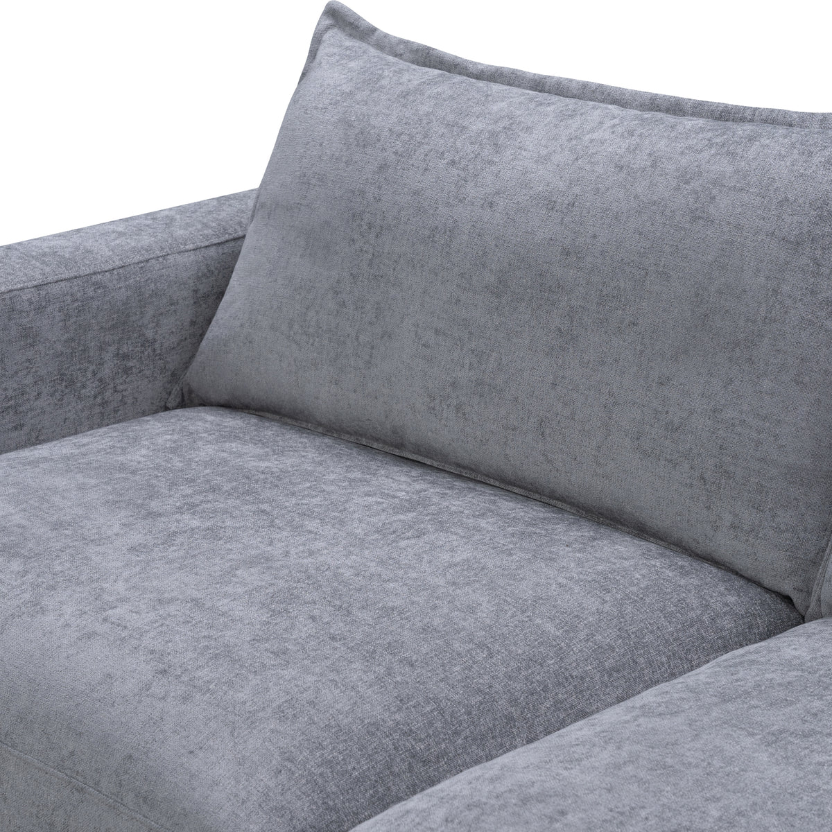 Kensington 2 Seater Fabric Sofa Pullout Bed Pewter Dark Grey