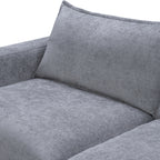 Kensington 2 Seater Fabric Sofa Pullout Bed Pewter Dark Grey