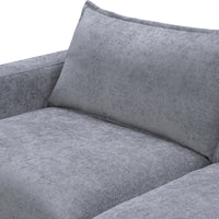 Kensington 2 Seater Fabric Sofa Pullout Bed Pewter Dark Grey
