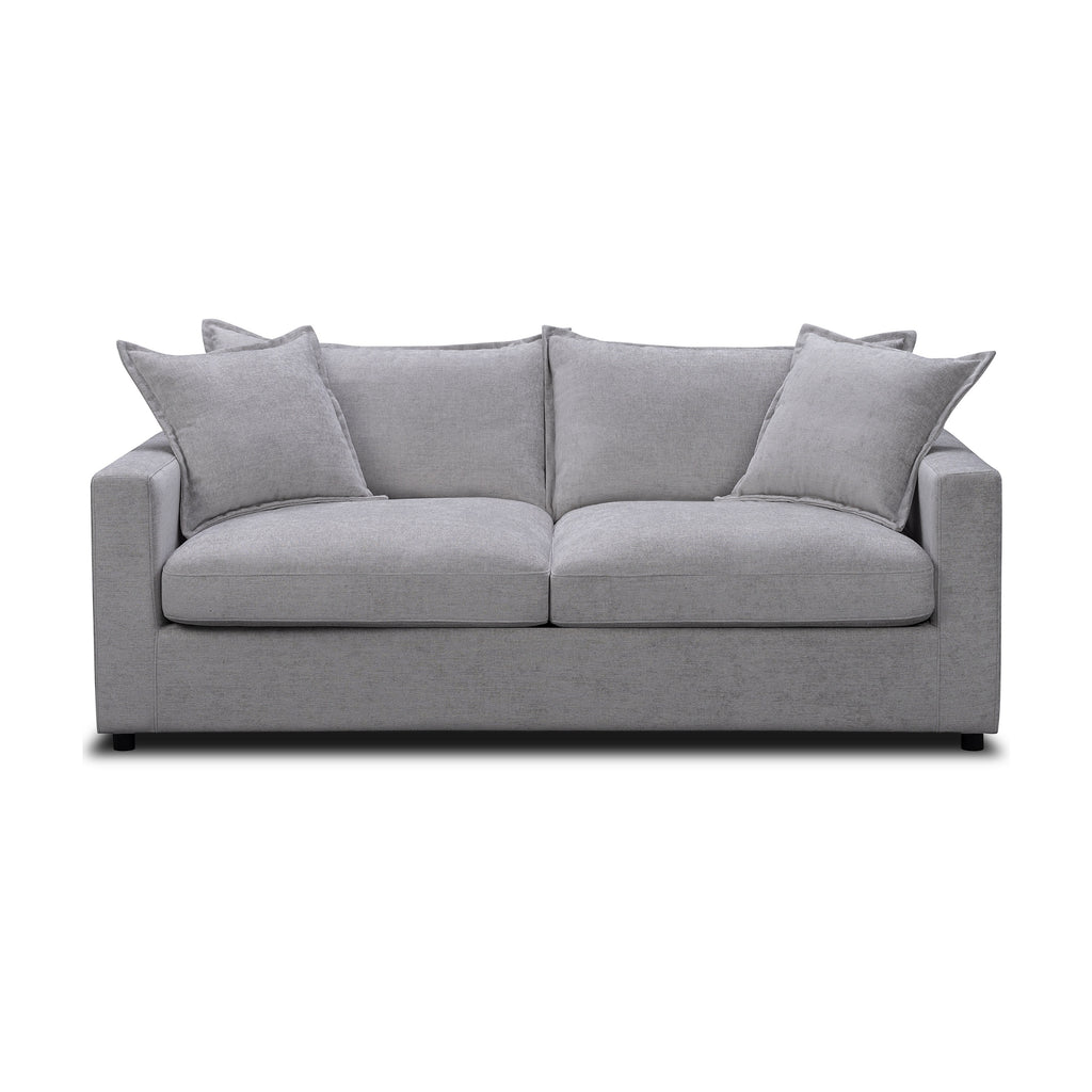 Kensington 2 Seater Fabric Sofa Pullout Bed Silver Grey