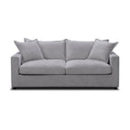 Kensington 2 Seater Fabric Sofa Pullout Bed Silver Grey