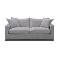 Kensington 2 Seater Fabric Sofa Pullout Bed Silver Grey