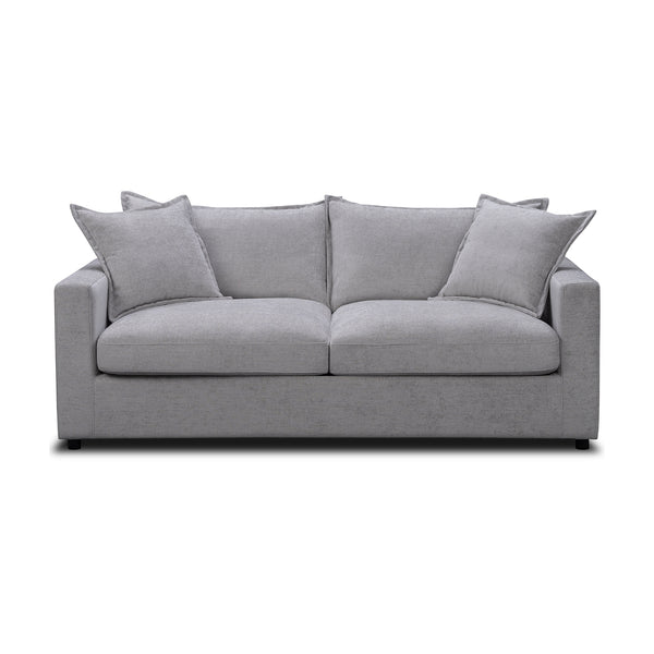 Kensington 2 Seater Fabric Sofa Pullout Bed Silver Grey