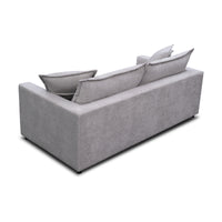 Kensington 2 Seater Fabric Sofa Pullout Bed Silver Grey