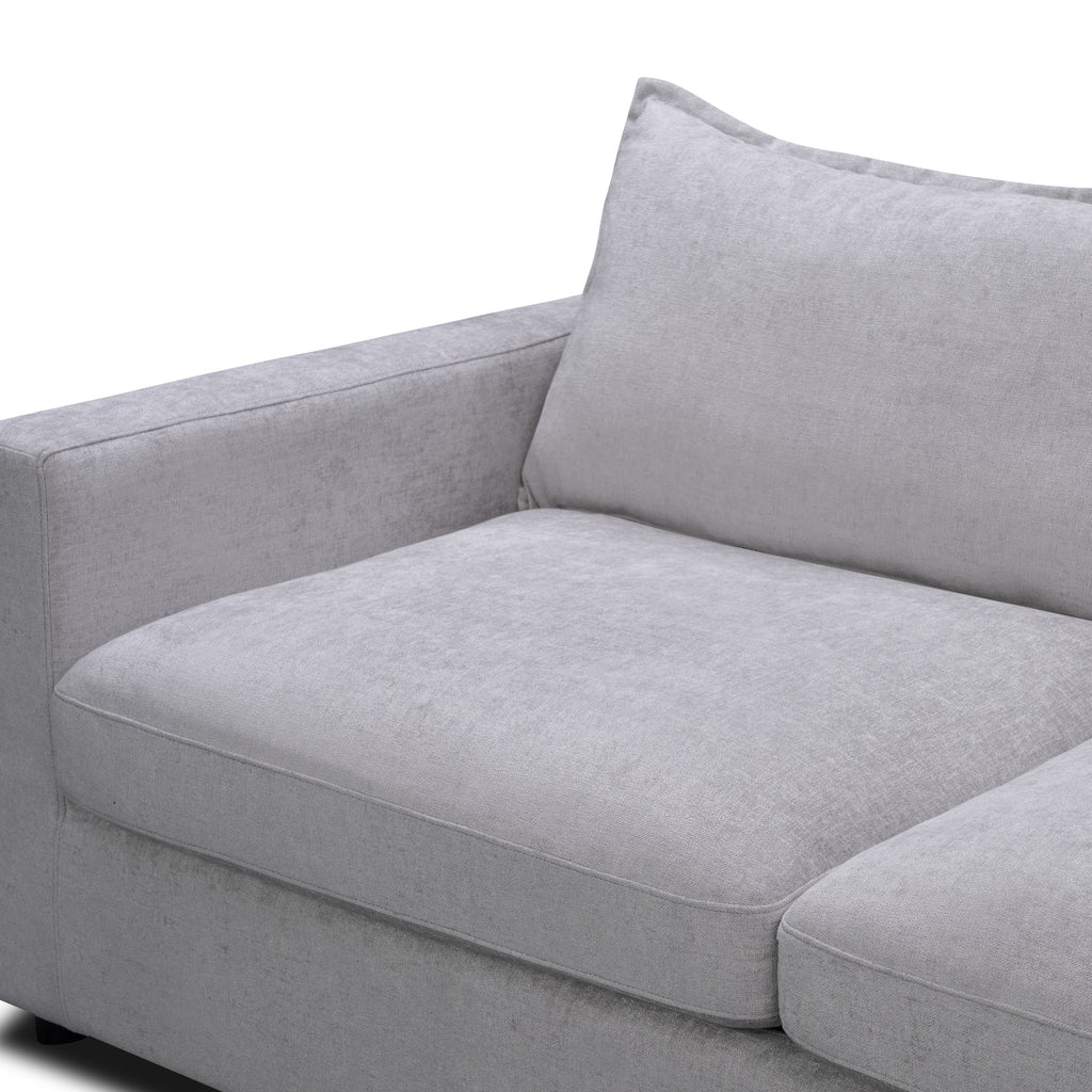Kensington 2 Seater Fabric Sofa Pullout Bed Silver Grey