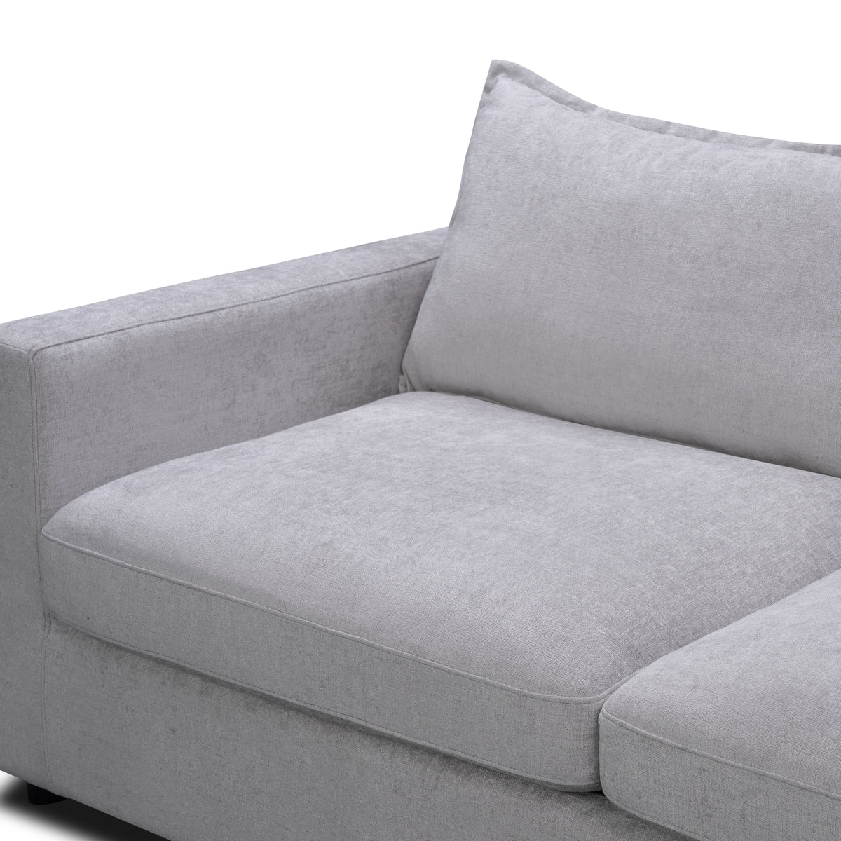 Kensington 2 Seater Fabric Sofa Pullout Bed Silver Grey