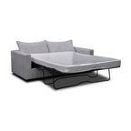 Kensington 2 Seater Fabric Sofa Pullout Bed Silver Grey