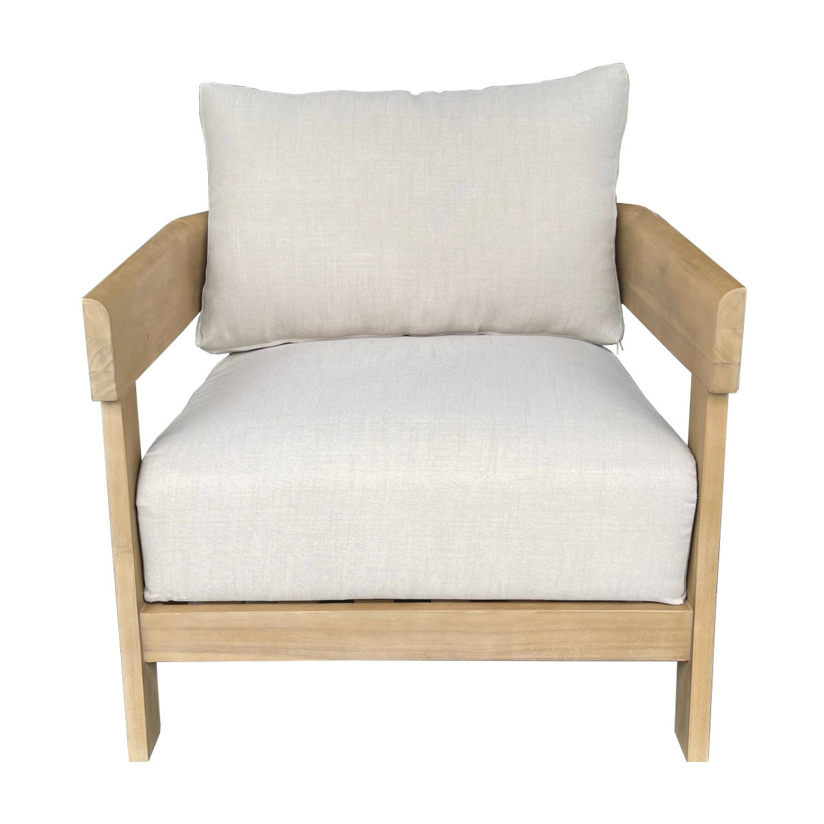 Kirra Outdoor 1 Seater Chair Sofa Lounge Acacia Timber Frame