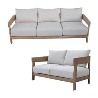 Kirra Outdoor 2 + 3 Seater Set Sofa Lounge Acacia Timber Frame