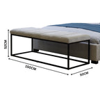 Klim 150cm Bed End Seat Bench Ottoman Grey