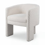 Kylie Dining Chair Armchair Boucle Fabric White
