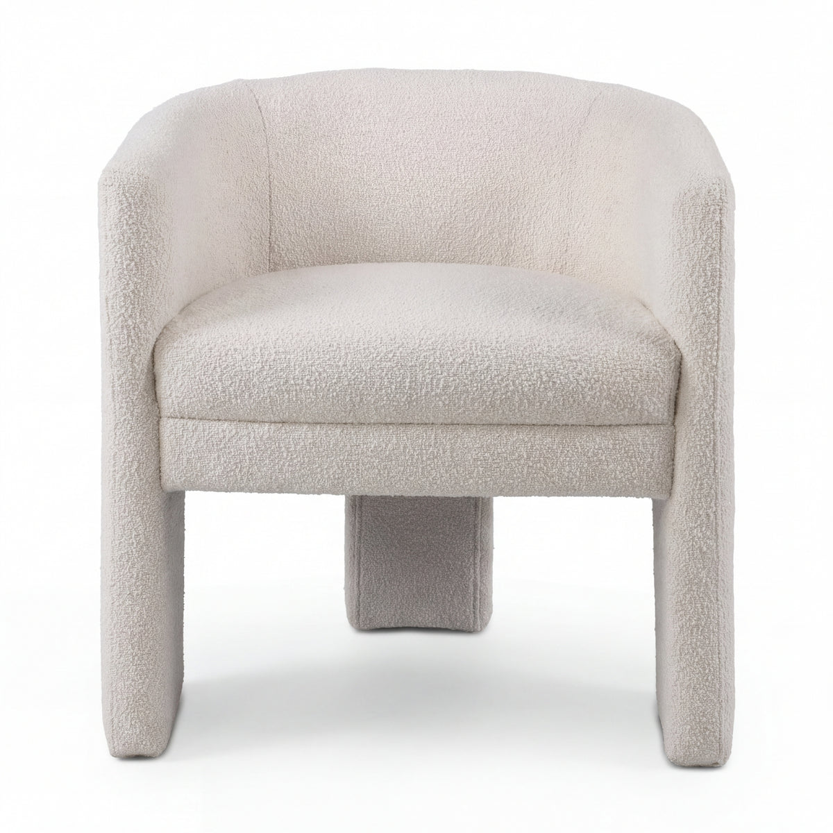 Kylie Dining Chair Armchair Boucle Fabric White