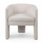Kylie Dining Chair Armchair Boucle Fabric White