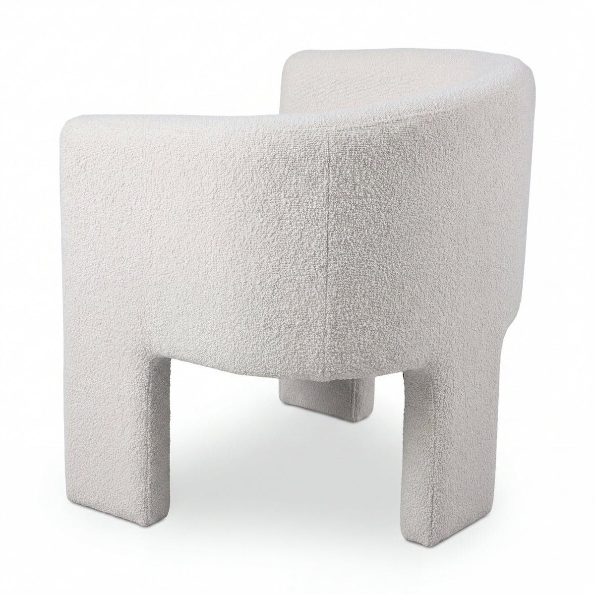 Kylie Dining Chair Armchair Boucle Fabric White